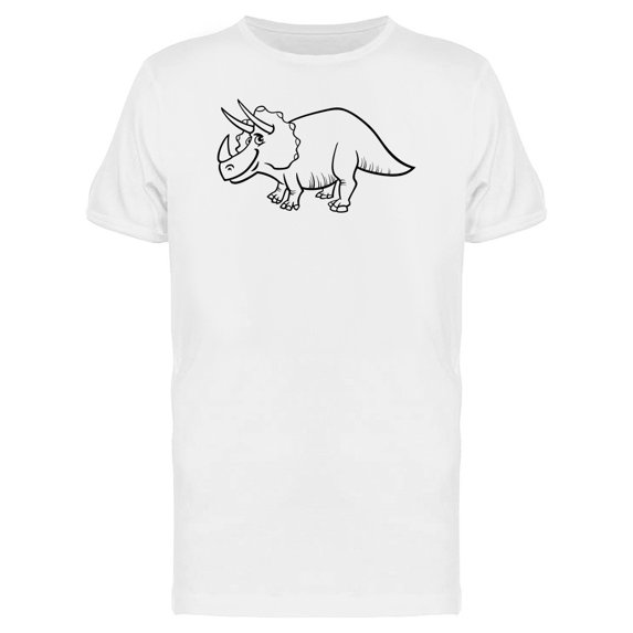 Triceratops Dinosaur Cartoon Tee Men's -Image by Shutterstock