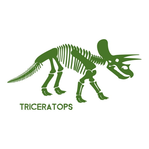 Triceratops Dinosaur Skeleton Wall Art DesignWall Decal Decoration Triceratops Abstract Animal Cartoon Animals Decorating Ideas for Child's Bedroom Size: 10 In(W) x 5 In(H)