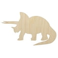 thumbnail image 1 of Triceratops Dinosaur Solid Wood Shape Unfinished Piece Cutout Craft DIY Projects - 4.70 Inch Size - 1/8 Inch Thick, 1 of 7