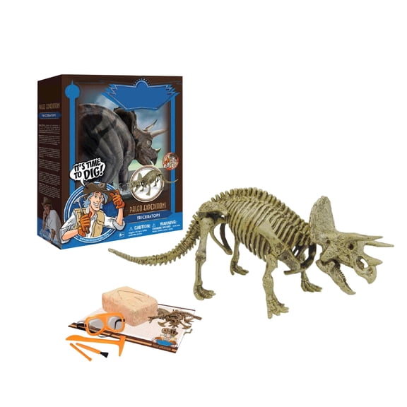 Triceratops Fossil Dig Kit | Dinosaur Digging Fossil Kit Model Toys| Educational Fossil Excavation Kit | STEM Science Activity Set| Perfect for Aspiring Paleontologists