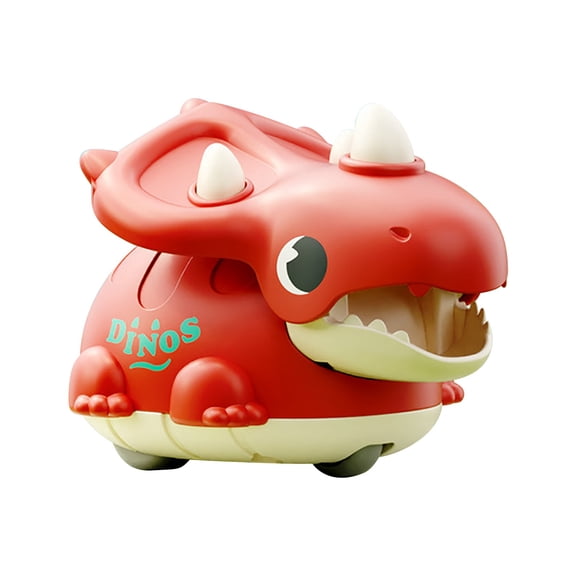 Triceratops Press and Launch Dinosaur Toy Car for 3-4 Years 4-5 Years, Cute Dino Vehicle with Motion Effect, Sound Function, Early Learning, Colorful Design, ABS Material, Action Play Gift