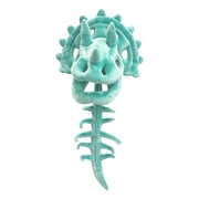 Triceratops Skeleton Wearable Plush Headwear Soft Stuffed Horned Dino Mask Zipper Closure Party Costume Dress Up Play Prop 35.4 Inch