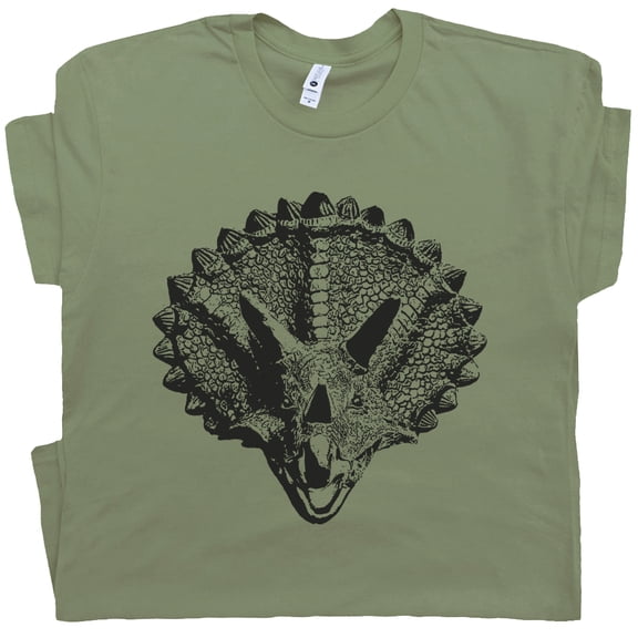 Triceratops T Shirt Cool Dinosaur Graphic Shirts Jurassic Theme Tee For Men Women T Rex Vintage Prehistoric Animal Design
