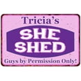 thumbnail image 1 of Tricia's Purple & Pink SHE SHED Vintage Sign 8x12 Woman Wall Decor 108120040339, 1 of 1