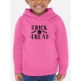 thumbnail image 1 of Trick O Treat Halloween Quote. Hoodie Toddler -Image by Shutterstock,  2 Toddler, 1 of 4