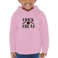 thumbnail image 1 of Trick O Treat Halloween Quote. Hoodie Toddler -Image by Shutterstock,  5 Toddler, 1 of 4