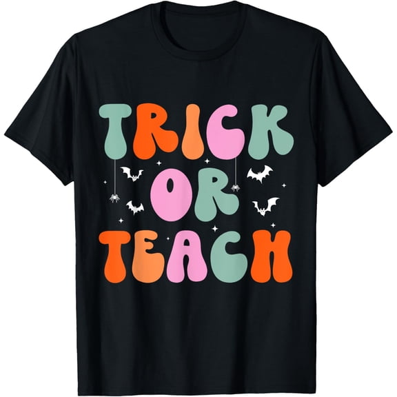 Trick Or Teach Retro Halloween Teacher Women Men Costume T-Shirt