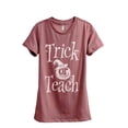 thumbnail image 1 of Trick Or Teach Women's Fashion Relaxed T-Shirt Tee Heather Rouge Small, 1 of 3