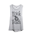 thumbnail image 1 of Trick Or Teach Women's Fashion Sleeveless Muscle Workout Yoga Tank Top Sport Grey 2X-Large, 1 of 3