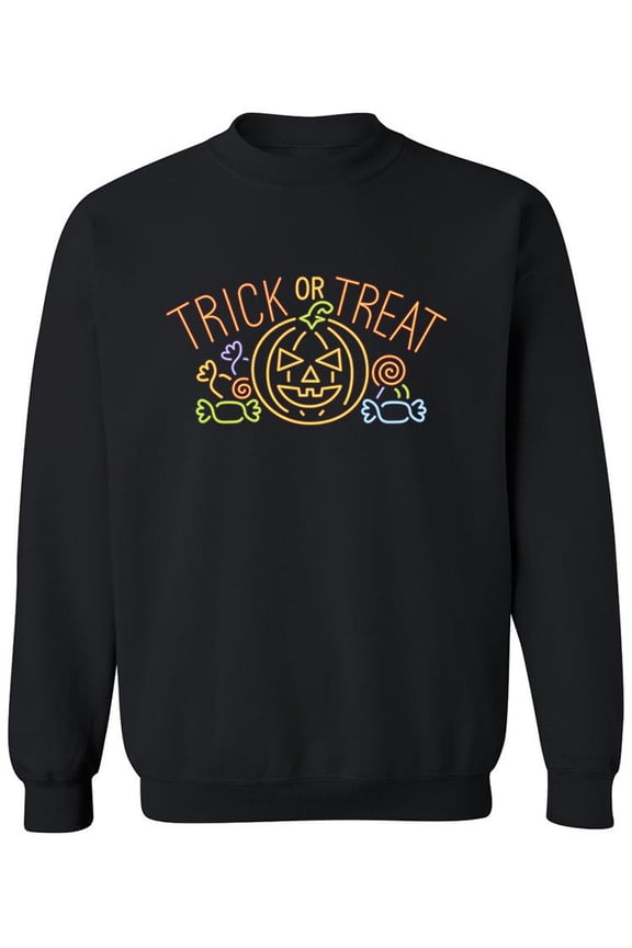 Trick Or Treak Neon Sign Sweatshirt Men -Image by Shutterstock, Male 5X-Large