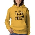 thumbnail image 1 of Trick Or Trear. Spider And Broom Hoodie Women -Image by Shutterstock, Female 3X-Large, 1 of 4