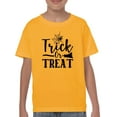 thumbnail image 1 of Trick Or Trear. Spider And Broom T-Shirt Juniors -Image by Shutterstock,  Medium, 1 of 4