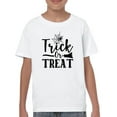 thumbnail image 1 of Trick Or Trear. Spider And Broom T-Shirt Juniors -Image by Shutterstock,  x-Small, 1 of 4