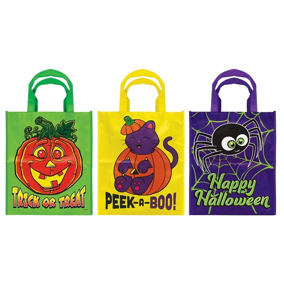 Beistle 542 Trick Or Treat Bags, Assorted Color - Pack of 12