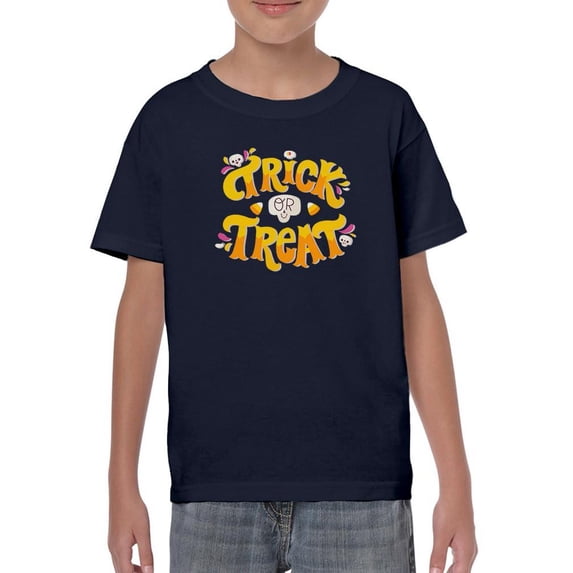 Trick Or Treat Candycorn T-Shirt Juniors -Image by Shutterstock, Small