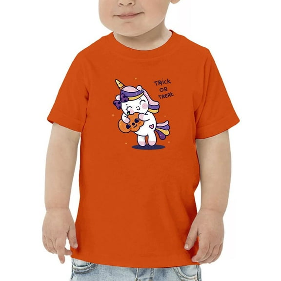 Trick Or Treat Cute Unicorn T-Shirt Toddler -Image by Shutterstock, 2 Toddler