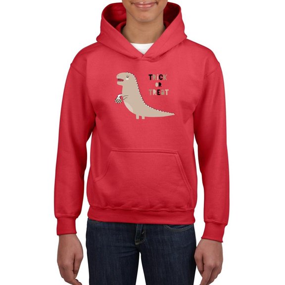Trick Or Treat Dinosaur Hoodie Juniors -Image by Shutterstock, Medium