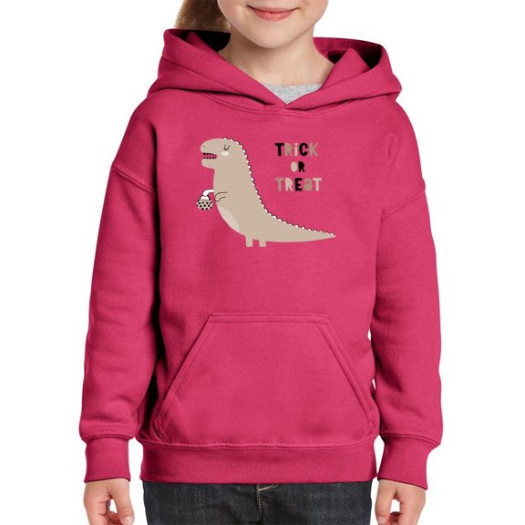 Trick Or Treat Dinosaur Hoodie Juniors -Image by Shutterstock, Medium