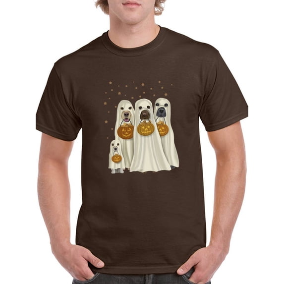 Trick Or Treat Dogs T-Shirt Men -Fab Funky Designs, Male 3X-Large