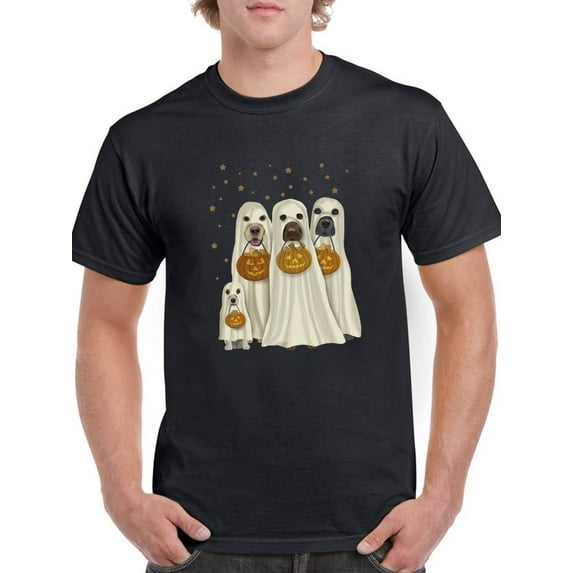 Trick Or Treat Dogs T-Shirt Men -Fab Funky Designs, Male Large