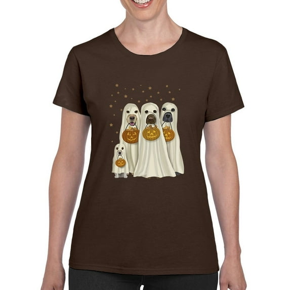 Trick Or Treat Dogs T-Shirt Women -Fab Funky Designs, Female 4X-Large