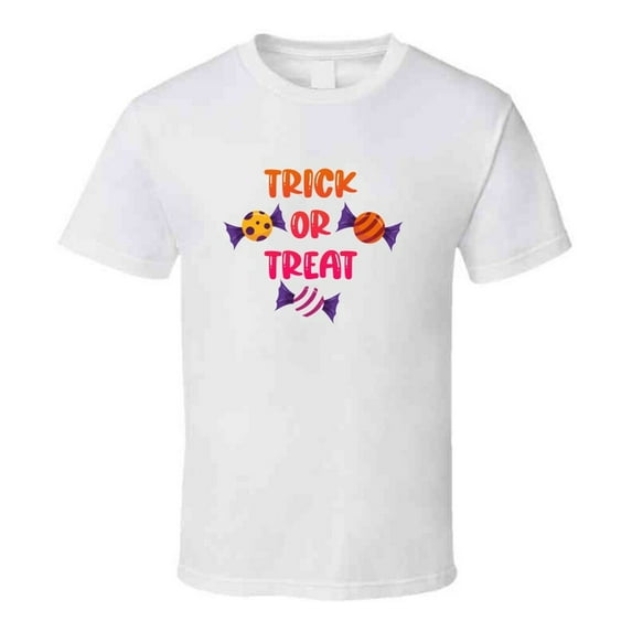 Trick Or Treat Halloween Candy Tee Cool Fall Holiday Treat Novelty T Shirt