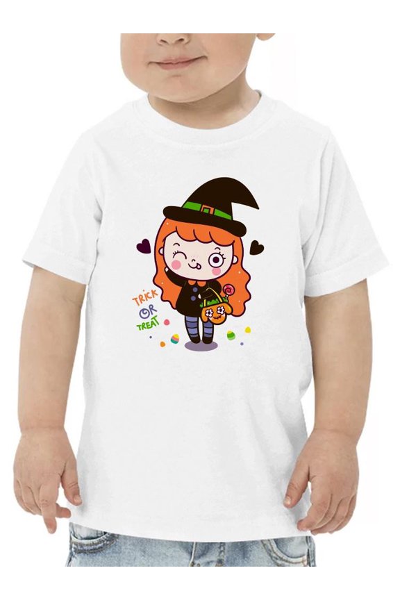 Trick Or Treat Halloween Girl T-Shirt Toddler -Image by Shutterstock, 3 Toddler