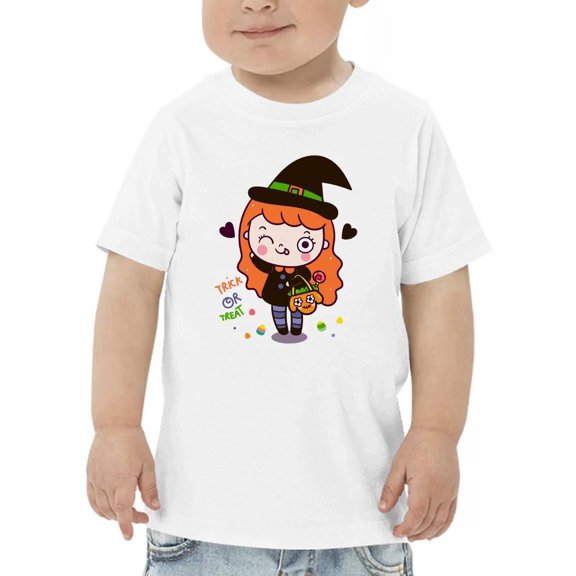 Trick Or Treat Halloween Girl T-Shirt Toddler -Image by Shutterstock,  5 Toddler