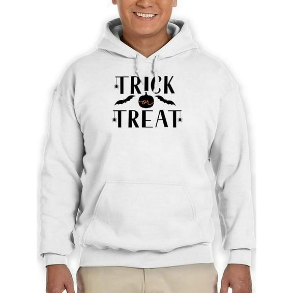 Trick Or Treat. Halloween Quote. Hoodie Men -Image by Shutterstock, Male 4X-Large