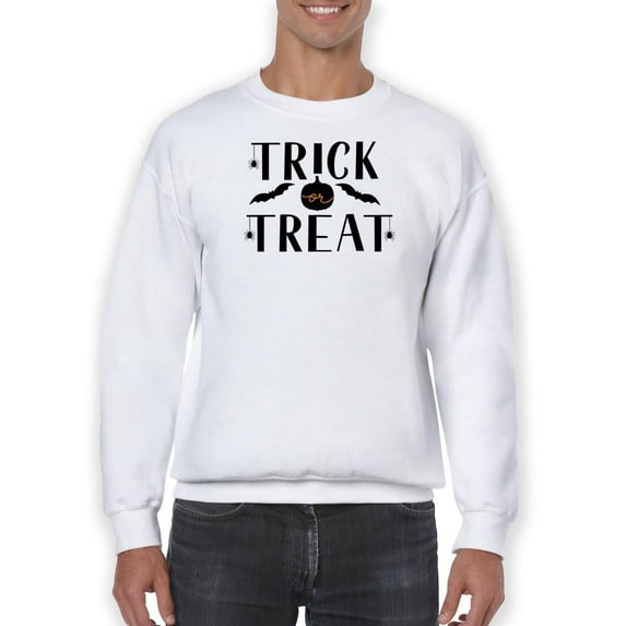 Trick Or Treat. Halloween Quote. Sweatshirt Men -Image by Shutterstock, Male Medium
