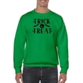 thumbnail image 1 of Trick Or Treat. Halloween Quote. Sweatshirt Men -Image by Shutterstock, Male x-Large, 1 of 4
