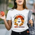 thumbnail image 1 of Trick Or Treat People With Kindness Teacher T-Shirt, Positive Halloween Tee for Educators, Cute Spooky Classroom Shirt for Women, Fall Outfit, 1 of 5