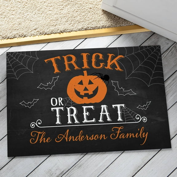 Trick Or Treat Personalized Doormat