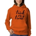 thumbnail image 1 of Trick Or Treat Quote Hoodie Women -Image by Shutterstock, Female Small, 1 of 4