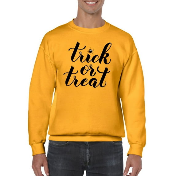 Trick Or Treat Quote Sweatshirt Men -Image by Shutterstock, Male 5X-Large