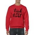 thumbnail image 1 of Trick Or Treat Quote Sweatshirt Men -Image by Shutterstock, Male Medium, 1 of 4