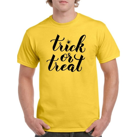 Trick Or Treat Quote T-Shirt Men -Image by Shutterstock, Male Medium