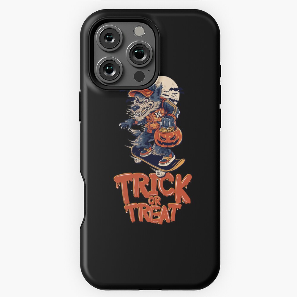 Trick Or Treat Spooky Halloween Phone Case for iPhone 16 15 14 13 12 11 ...