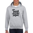 thumbnail image 1 of Trick Or Treat Spooky Style Hoodie Juniors - Youth Hoodie, Sport Grey, Small, 1 of 4