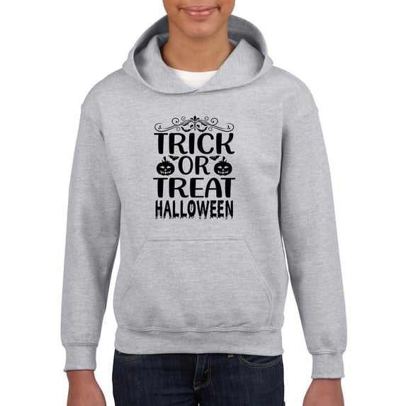 Trick Or Treat Spooky Vintage Hoodie Juniors -Image by Shutterstock, Medium