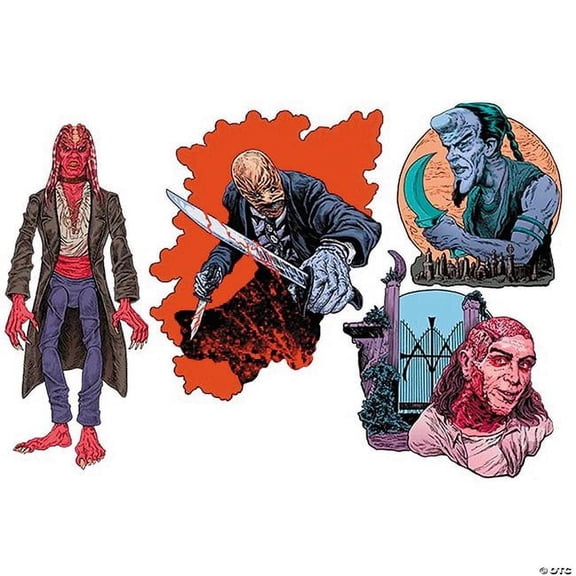 Trick or Treat Studios MADNSC101 Clive Barkers Night Breed Collection 2 Cutout Wall Decorations, Multi Color - 4 Piece