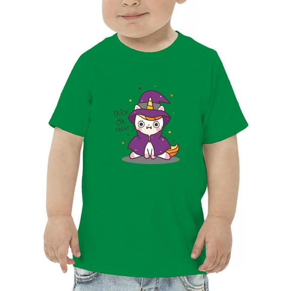 Trick Or Treat Unicorn Witch T-Shirt Toddler -Image by Shutterstock, 4 Toddler