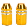 thumbnail image 1 of Trick Tops Valve Caps Finned Gold, 1 of 2