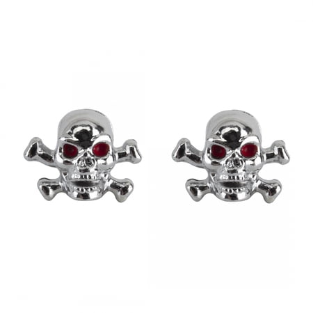 Trick Top Valve Caps Skull/Bone Chrome