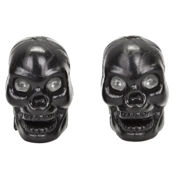 Trick Tops Valve Caps S/V Schrader Skull Black