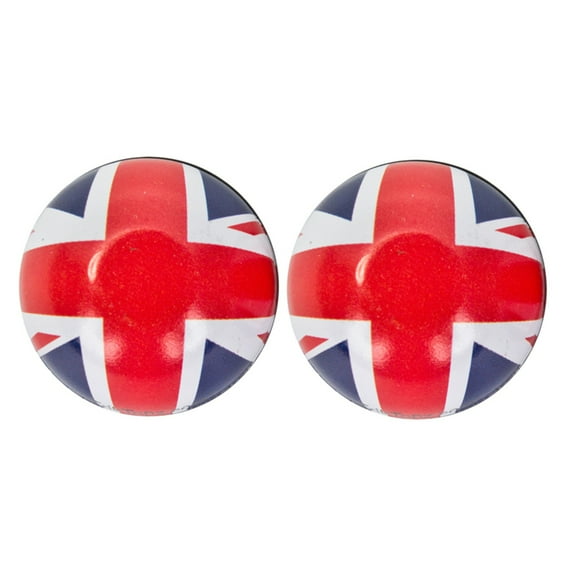 Trik Topz Valve Caps Flag UK SV Intended For Use With Schrader Valves