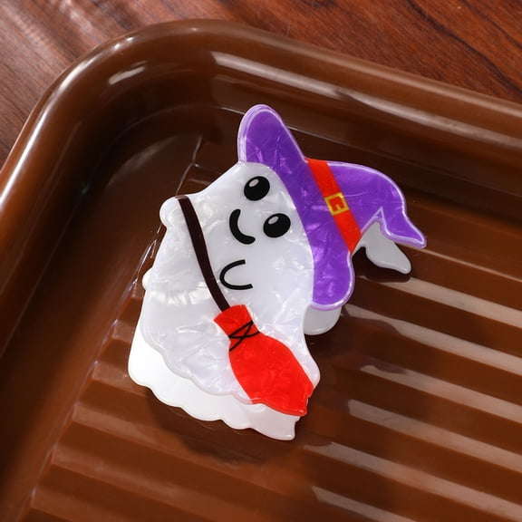 Trick Or Treat Accessory, Halloween Ghost, Halloween Witch, Gift for Her, 2.5X2 Inch Silly Quirky Small Acetate Claw, Lightweight Fun Halloween Piece That Secures Fine to Medium