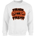thumbnail image 1 of Trick or Treat Bats Unisex Sweatshirt Halloween Sweater for Her Him - S M L XL 2XL 3XL 4XL 5XL Graphic Tee - Women Men Crewneck Funny Happy Halloween Holiday Gift, 1 of 2