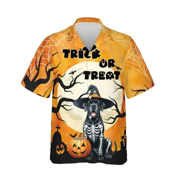Trick or Treat Cane Corso Needs Candy Happy Halloween Night Hawaiian Shirt Breathable Summer Unisex Merch Italian Mastiff Dog Lover Gifts Idea - 02020