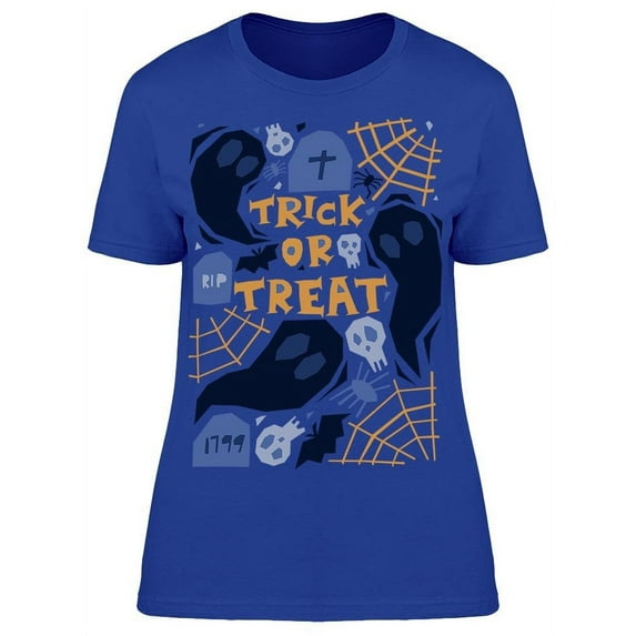 Trick Treat Halloween T-Shirt Women -Image by Shutterstock, Female XX-Large